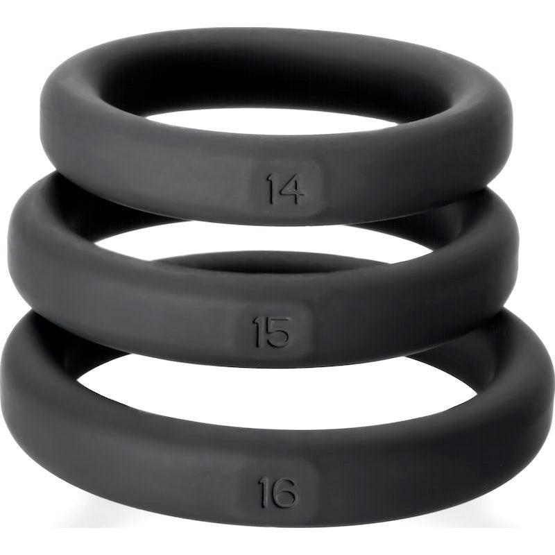 Xact-Fit Silicone Rings Medium 3 Ring Kit - Adult Toys