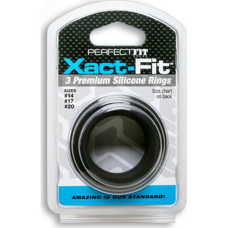 Xact-Fit Silicone Rings Mixed 3 Ring Kit - Adult Toys