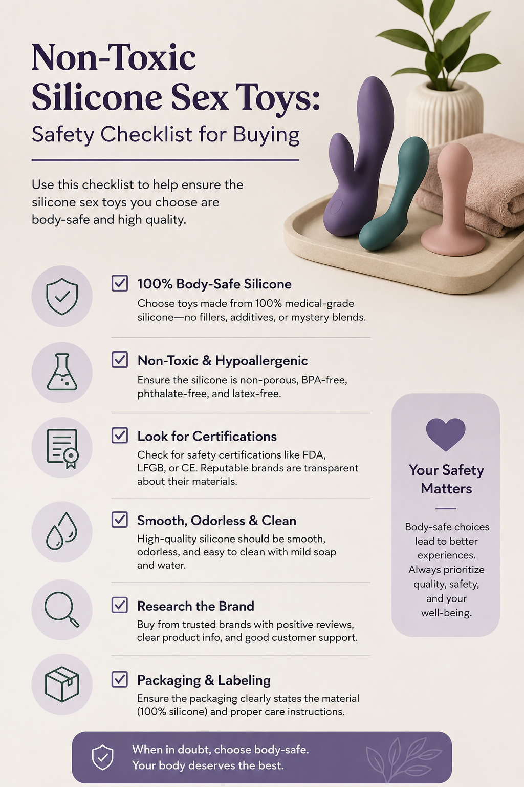 Non-Toxic Silicone Sex Toys: Safety Checklist for Buying