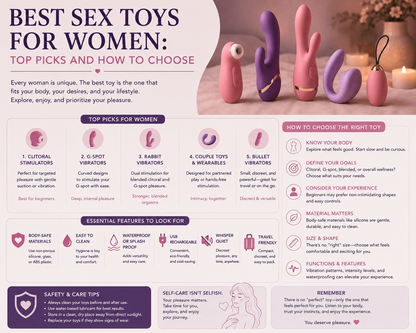 Best Sex Toys for Women: Top Picks and How to Choose - Naughty by Nature Adult Store