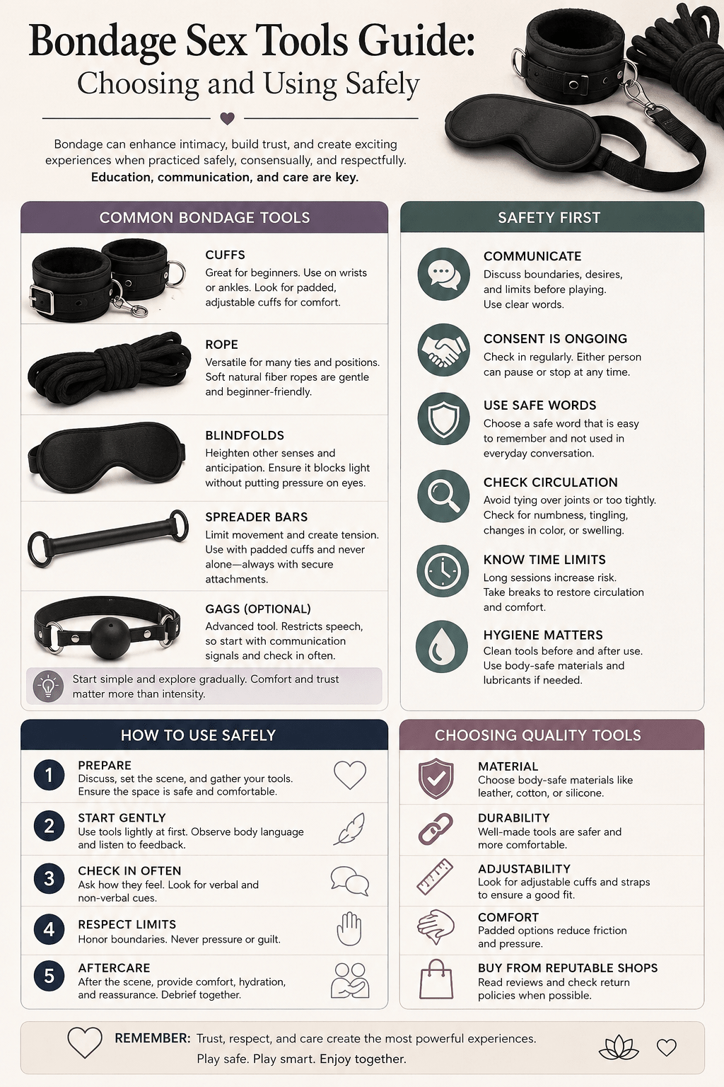 Bondage Sex Tools Guide: Choosing and Using Safely - Naughty by Nature Adult Store