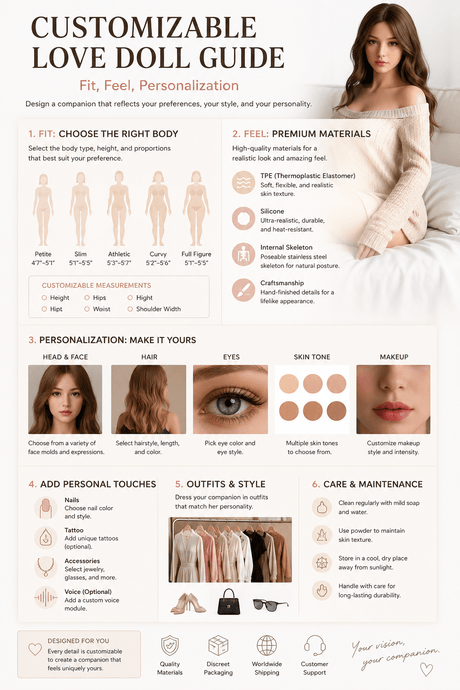 Customizable Love Doll Guide: Fit, Feel, Personalization - Naughty by Nature Adult Store