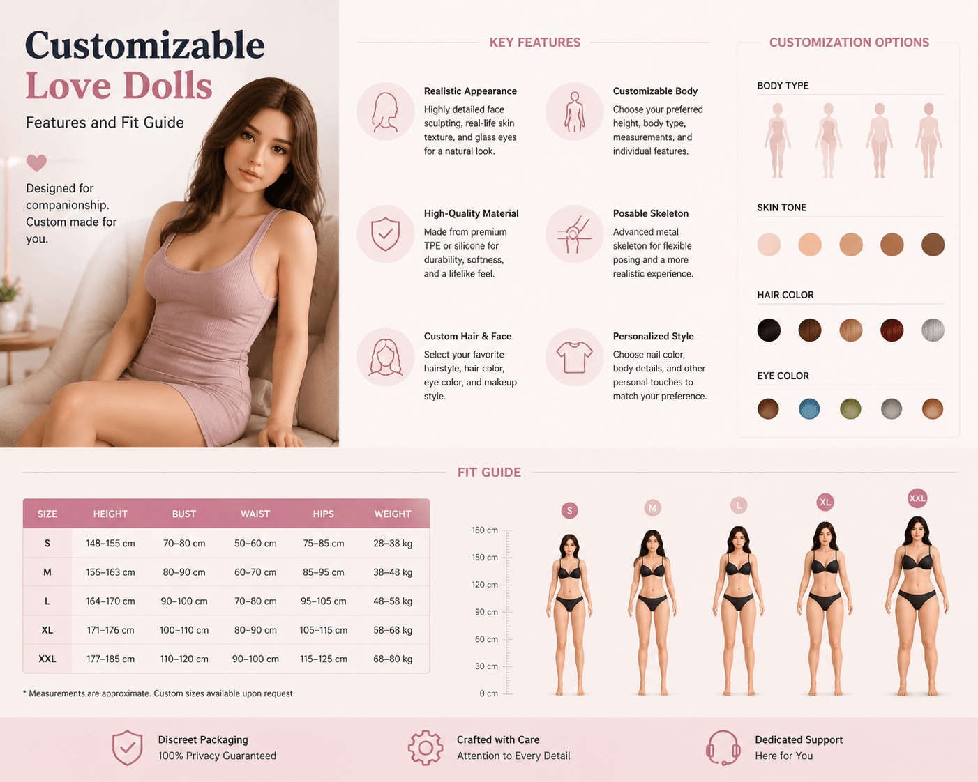 Customizable Love Dolls: Features and Fit Guide - Naughty by Nature Adult Store