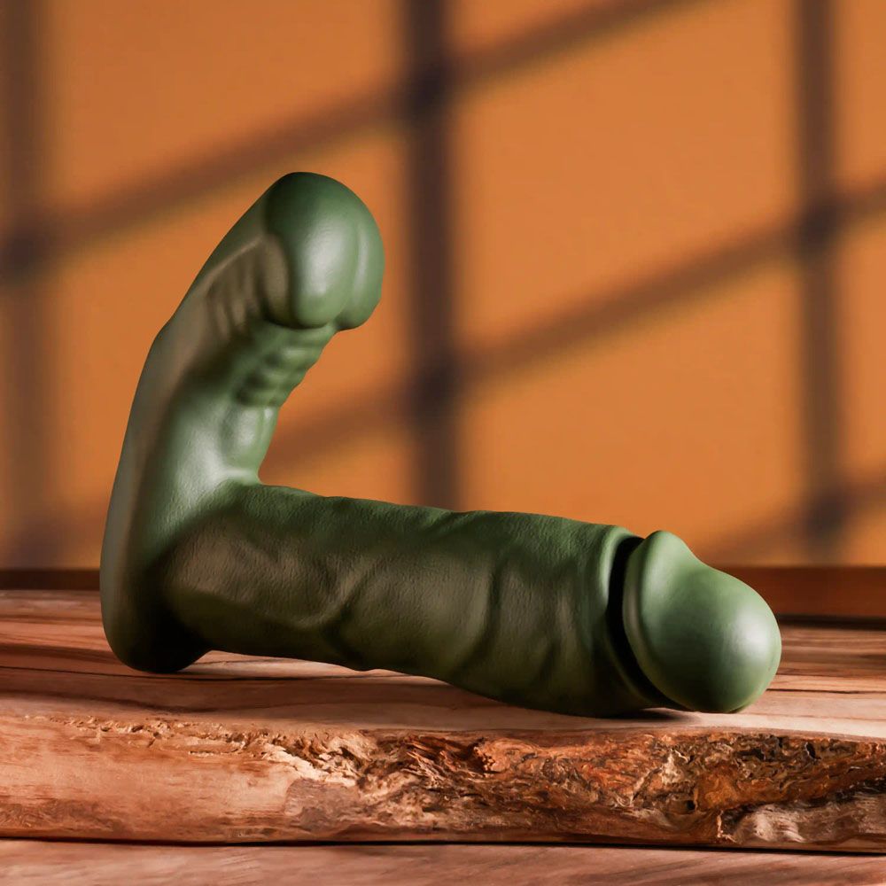 Gender X THE HUNK - Green 15.2 cm Thrusting Vibrator with Remote - Naughty by Nature Adult Store