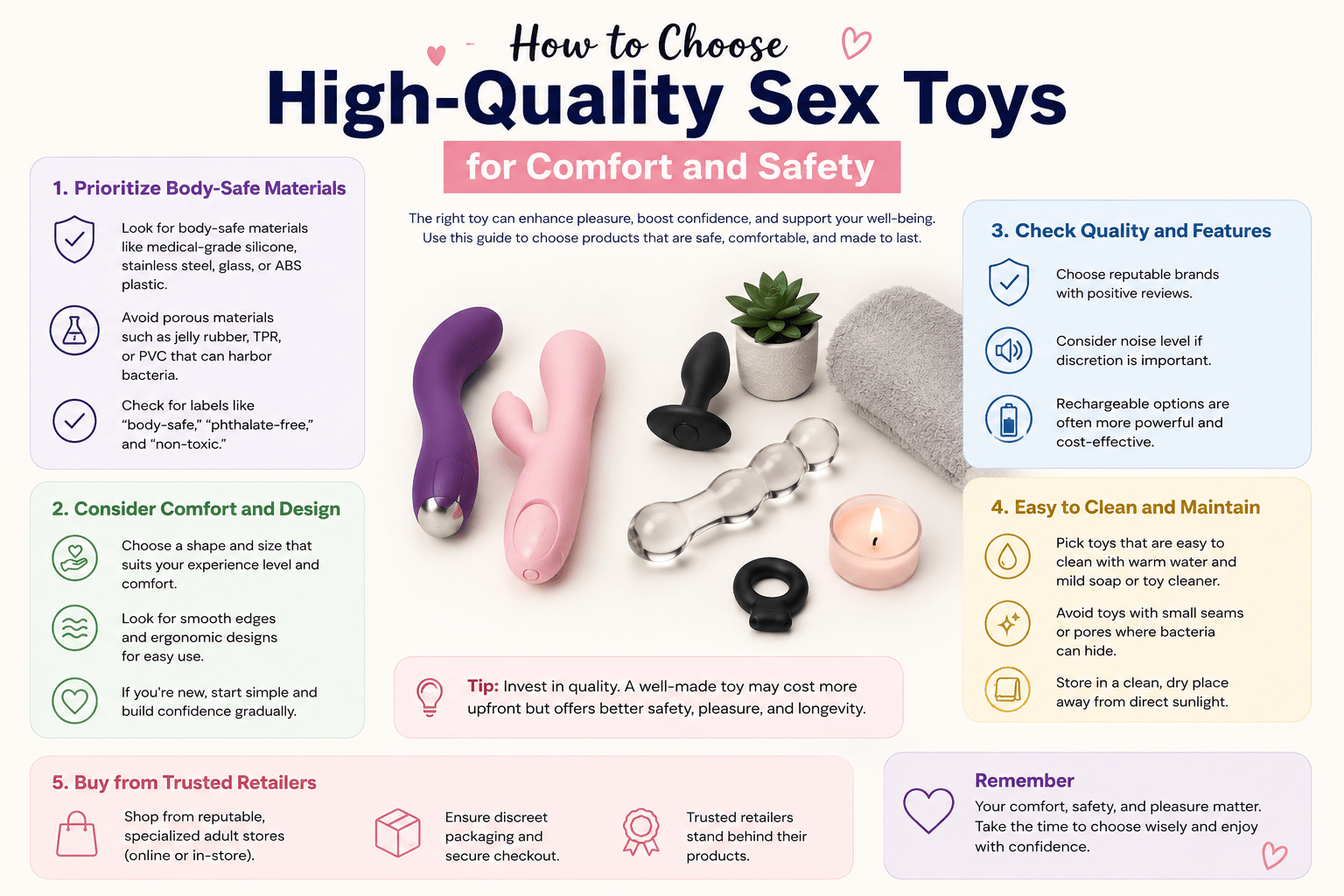 How to Choose High-Quality Sex Toys for Comfort and Safety - Naughty by Nature Adult Store