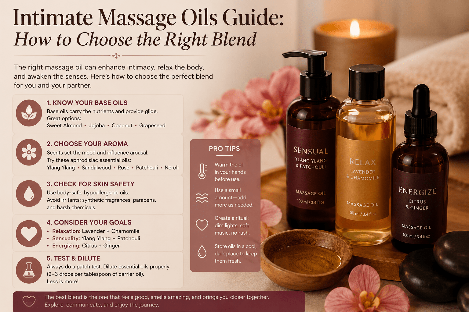 Intimate Massage Oils Guide: How to Choose the Right Blend - Naughty by Nature Adult Store