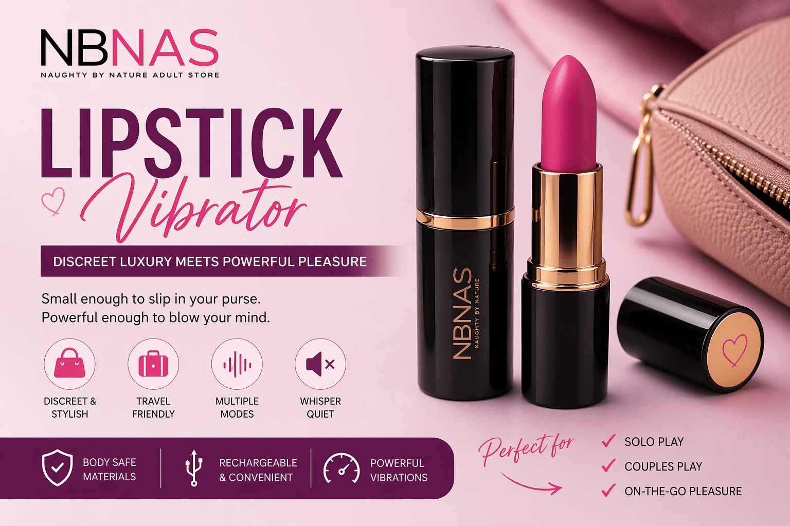 Lipstick Vibrator: Discreet Luxury Meets Powerful Pleasure - Naughty by Nature Adult Store