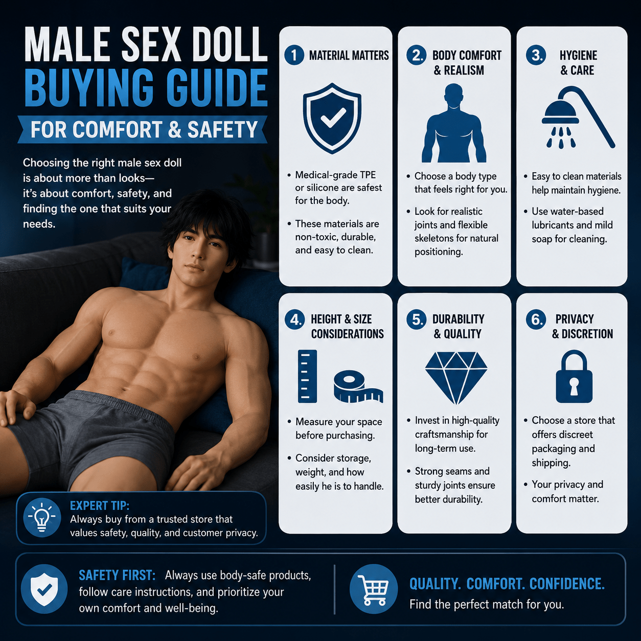 Male Sex Doll Buying Guide for Comfort and Safety - Naughty by Nature Adult Store
