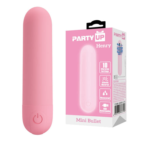 Unleash Pink Pleasure with the "Party Up HENRY Mini Bullet" - Naughty by Nature Adult Store
