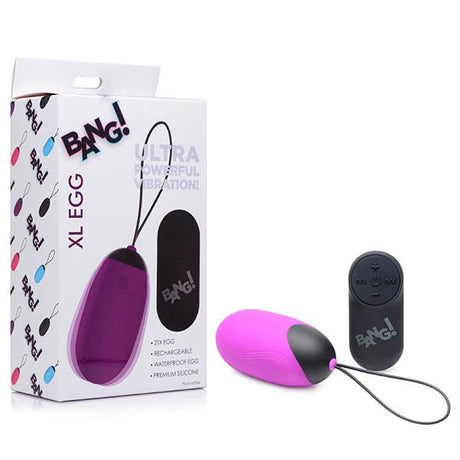 Unleash the Power of Pleasure with the Bang! XL Silicone Vibrating Egg - Naughty by Nature Adult Store