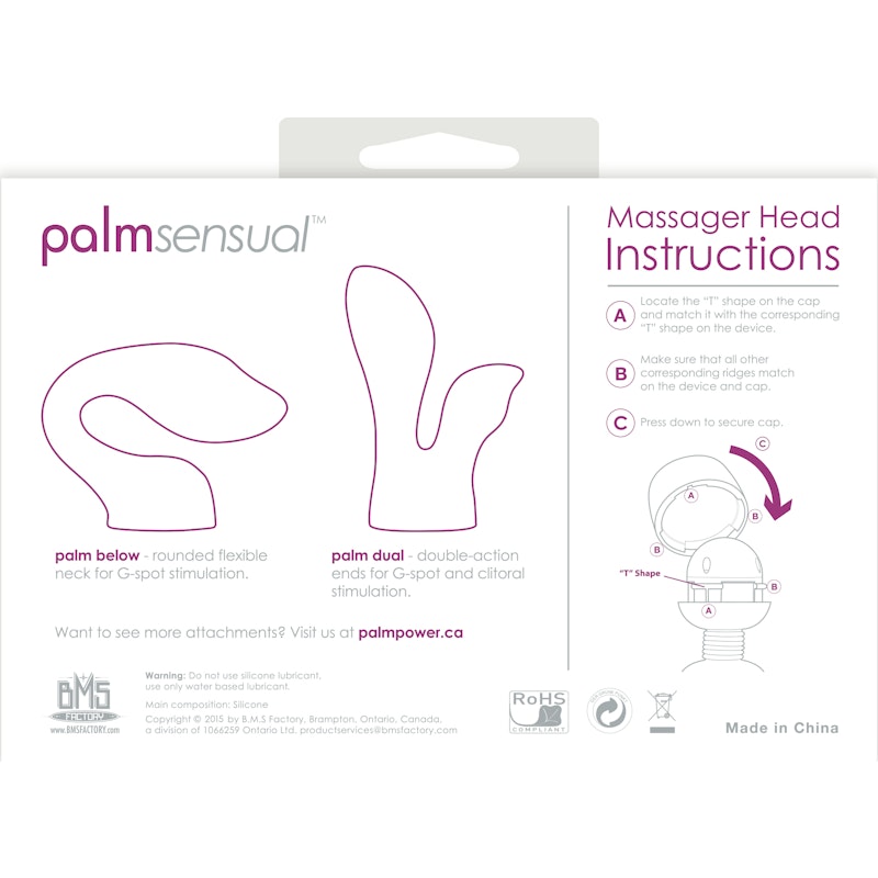 PalmSensual Massager Heads Pink (For use with PalmPower)