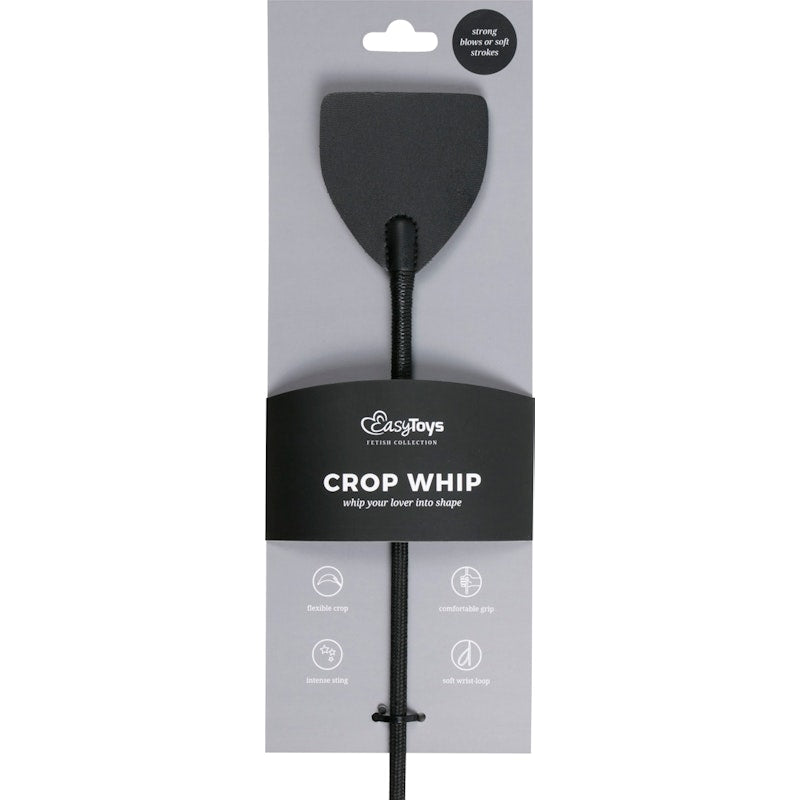 Wide Crop Whip Black