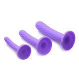 Tri-Play 3 Pc Purple Silicone Dildo Set