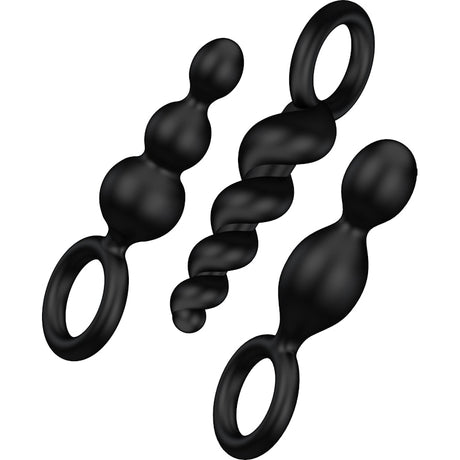 Satisfyer Plugs Booty Call 3 Pc Black