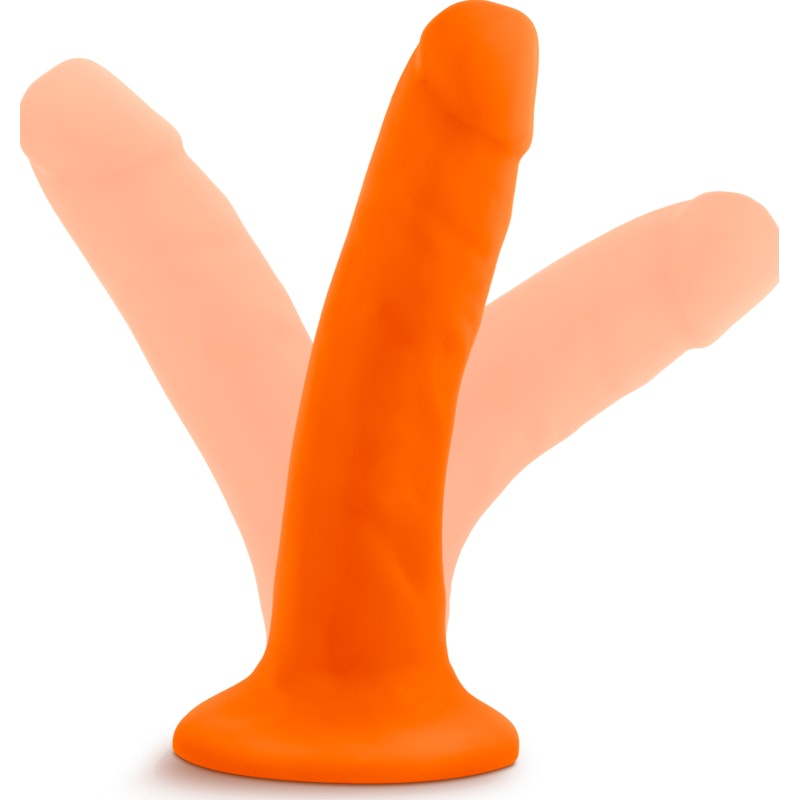 Neo Dual Density Cock 6in Neon Orange