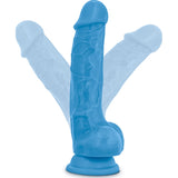 Neo Dual Density Cock With Balls 7in Neon Blue