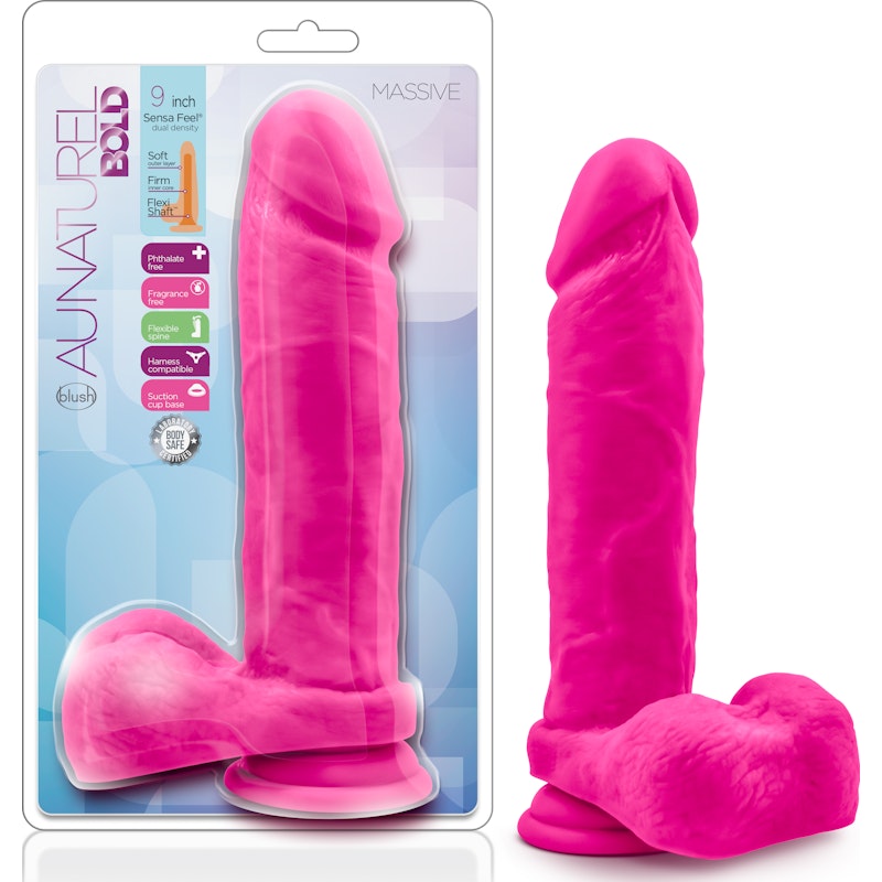 Au Naturel Bold Massive 9in Dildo Pink