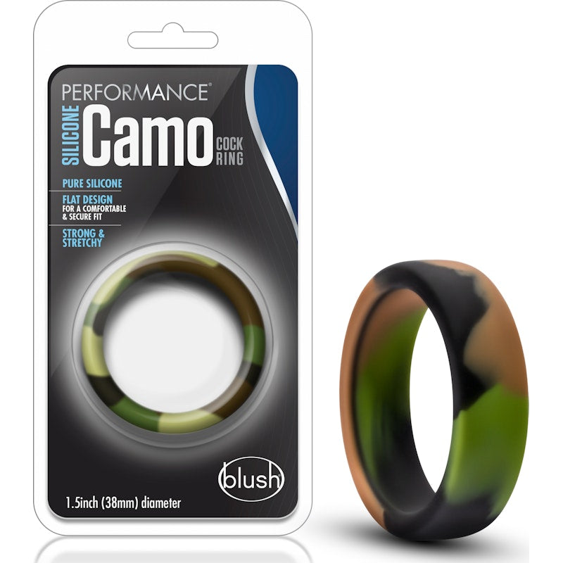 Performance Silicone Camo Cock Ring Green Camoflauge