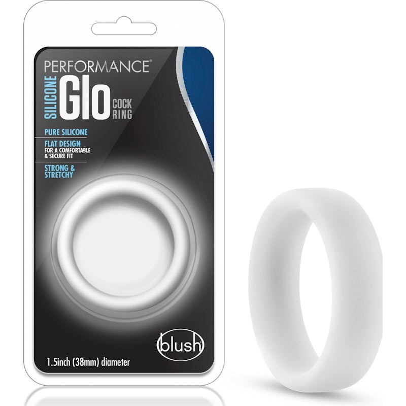 Performance Silicone Glo Cock Ring White Glow