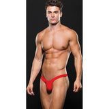 Microfibre Low Rise Zip Thong Red