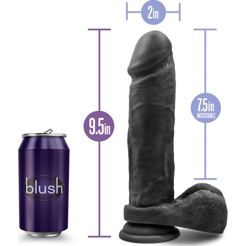 Au Naturel Bold Massive 9in Dildo Black - Naughty by Nature Adult Store