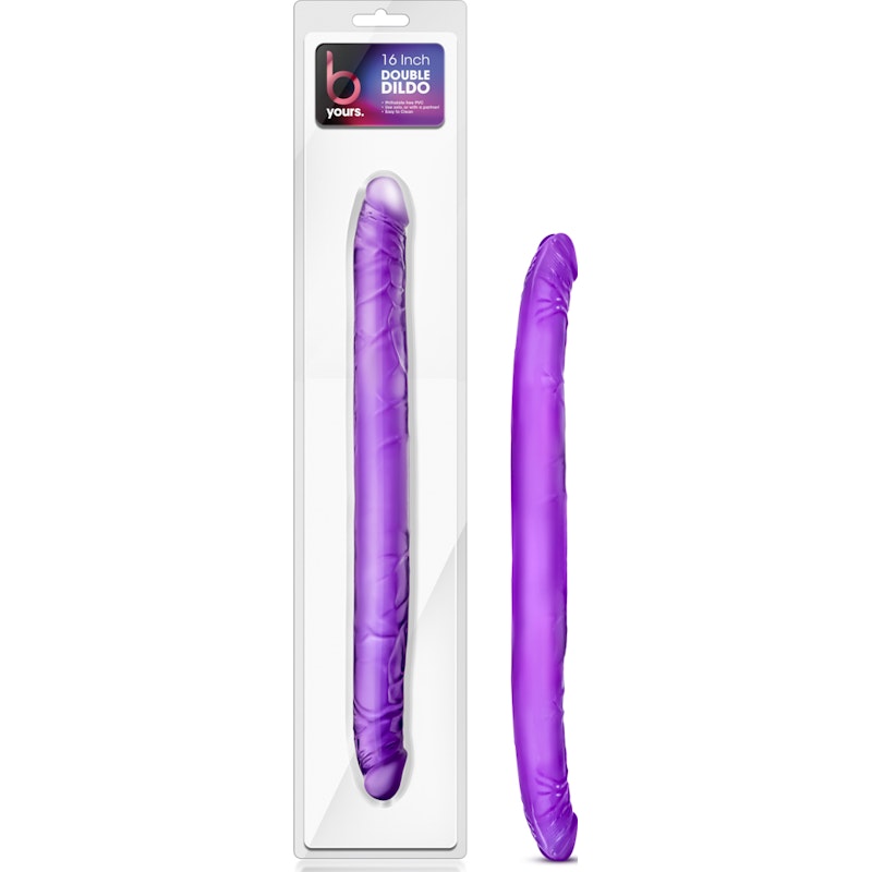 B Yours Double Dildo Purple 16in