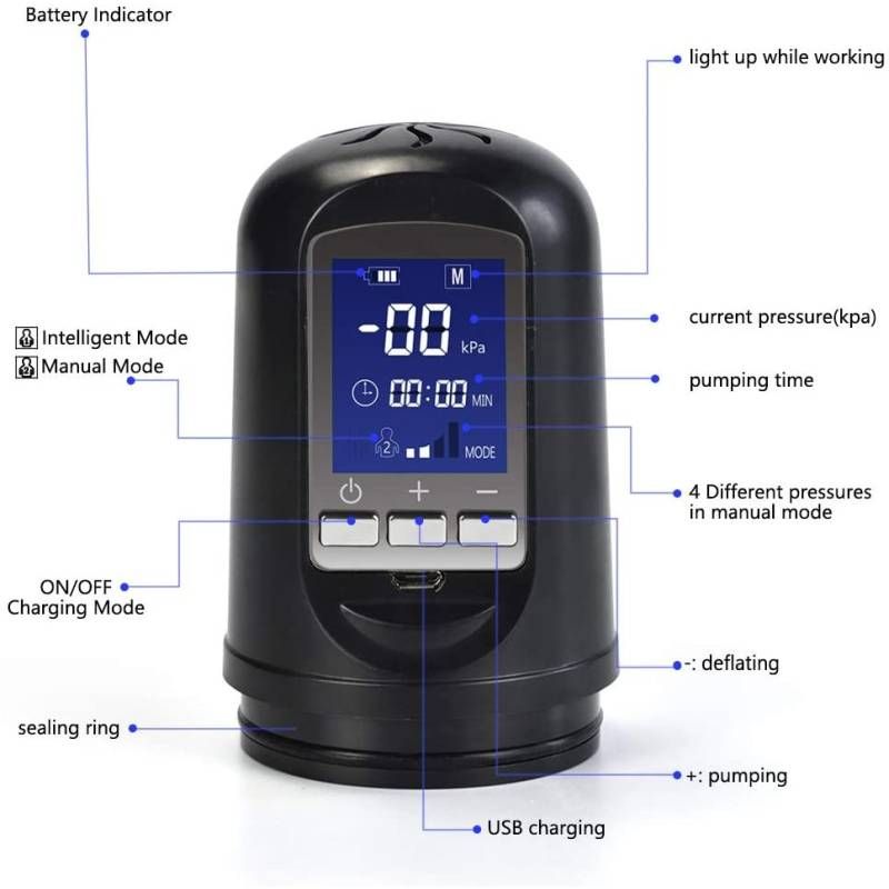 Apex Luxury USB LCD Auto-Pump Clear