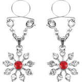 Ruby and Diamond Star Nipple Jewellery