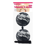 Reusable Black Lace Round Tassel Nipple Pasties