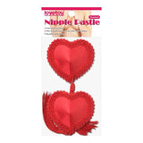 Reusable Red Heart Tassels Nipple Pasties - Naughty by Nature Adult Store