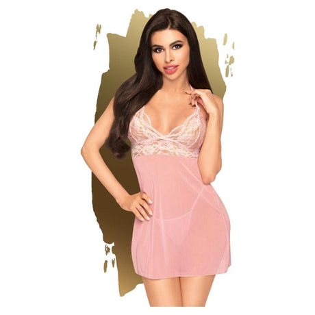 Bedtime Story Mini Dress w Thong Pink - Naughty by Nature Adult Store