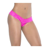 Peekaboo Crotchless Thong Pink