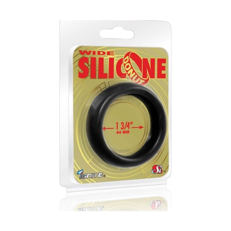 Wide Donut Black Cock Ring 44mm - Naughty by Nature Adult Store