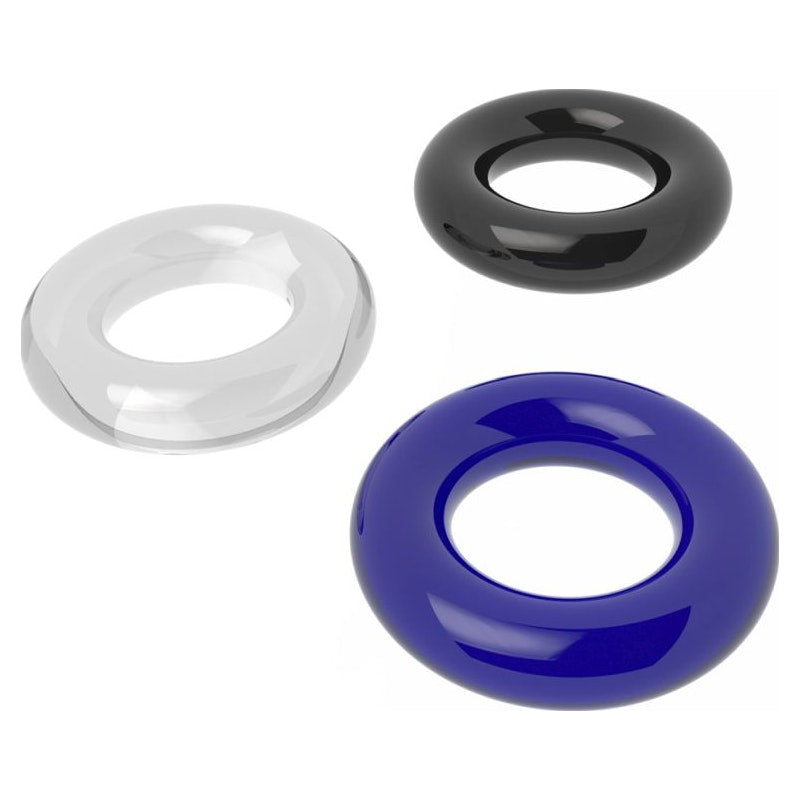 Coloured Triple Donut Cock Ring Set