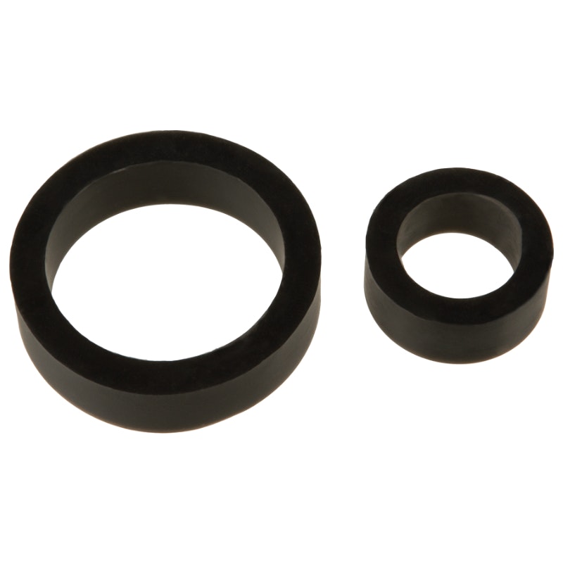 Silicone Cock Rings Double Pk Black