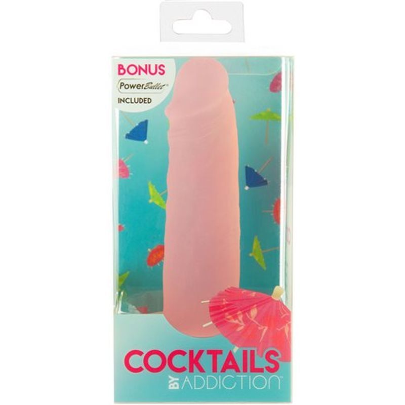 Cocktails Silicone Dildo Peach Bellini 5.5in