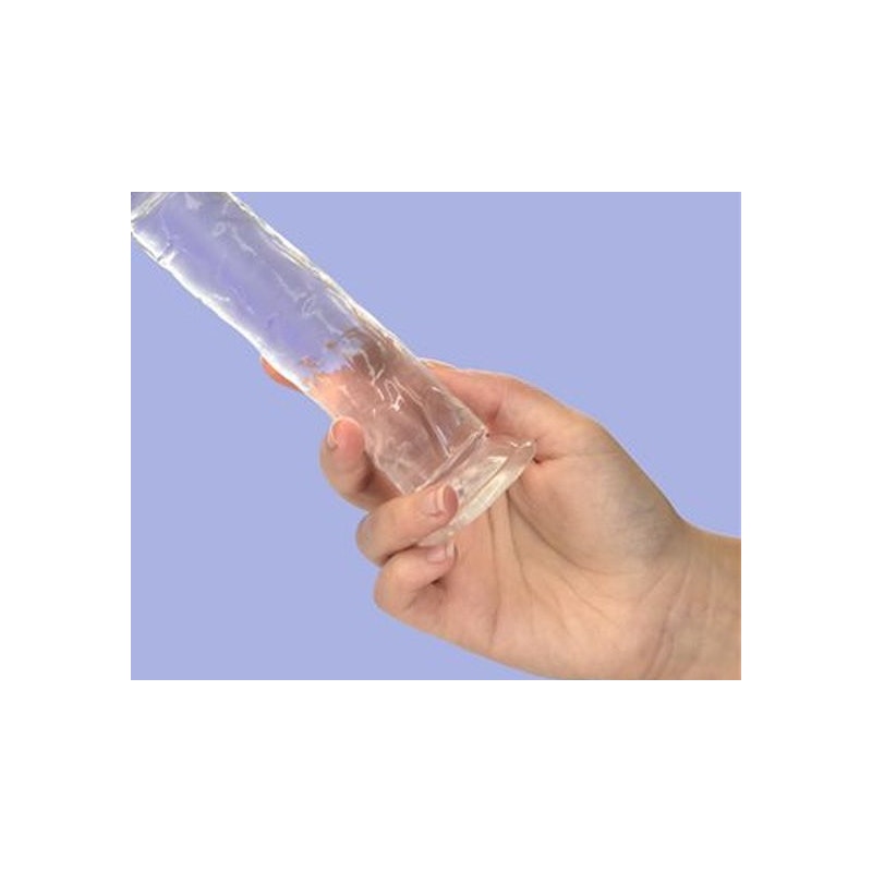 Crystal Dildo Straight 7in Clear