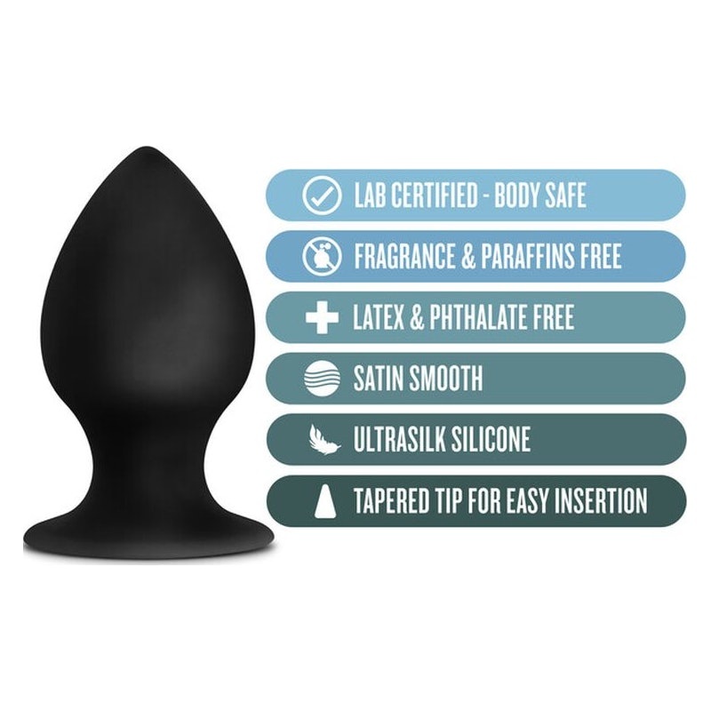 Anal Adventures Platinum Silicone Anal Stout Plug Large