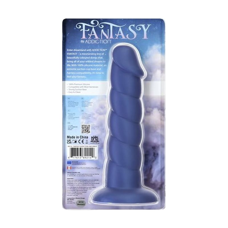 Unicorn Dildo 8in Blue