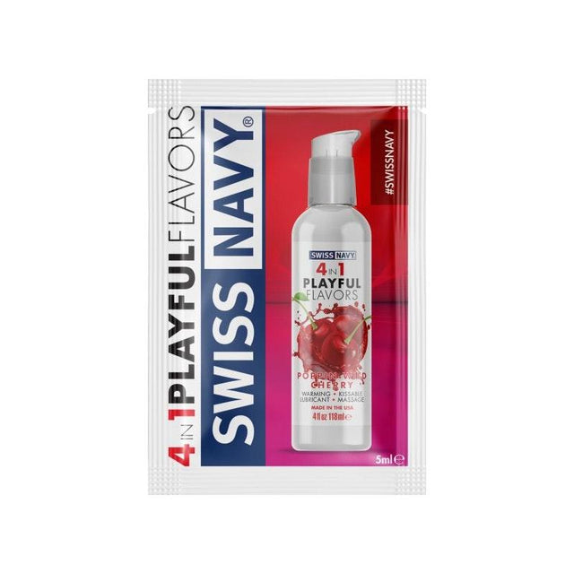 Swiss Navy Poppin Wild Cherry Lube 5ml Sachets (100 Pk) - Naughty by Nature Adult Store