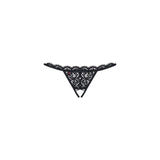 Crotchless Lace Thong 831 Black - Naughty by Nature Adult Store