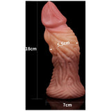 Nature Cock 7in Dual Layer Huge ALIEN Silicone Butt Plug Dildo