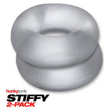 Stiffy 2 Pc Bulge Cockrings by HunkyJunk Ice Clear Ice