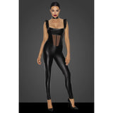 Power Wetlook Overall w Tulle Panel - Naughty by Nature Adult Store