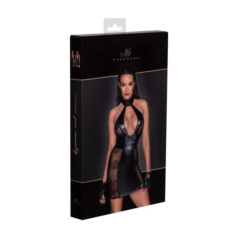 Power Wetlook Short tulle dress w Inserts & Corset Binding - Naughty by Nature Adult Store