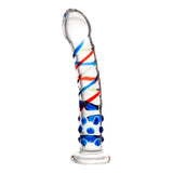 Sexus Glass Dildo Blue Tip 18cm