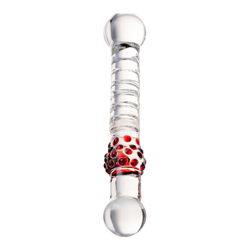 Sexus Glass Dildo Duo Bulb 22cm