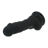 Realistic Dildo Veined Shaft w Balls Black