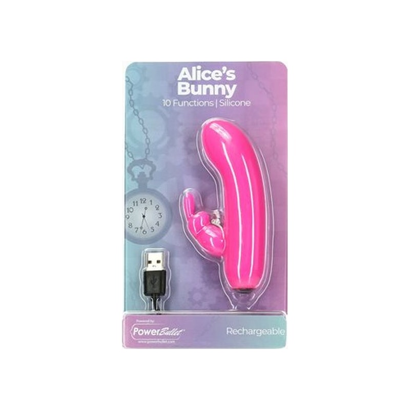 Alices Bunny Rechargeable Bullet w Rabbit Sleeve Pink