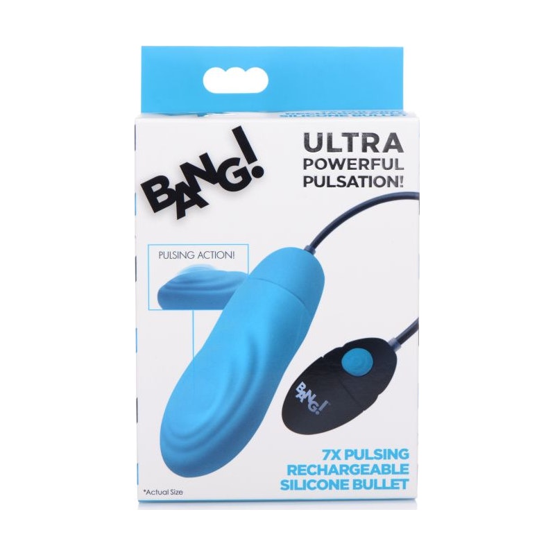 7X Pulsing Rechargeable Bullet Blue